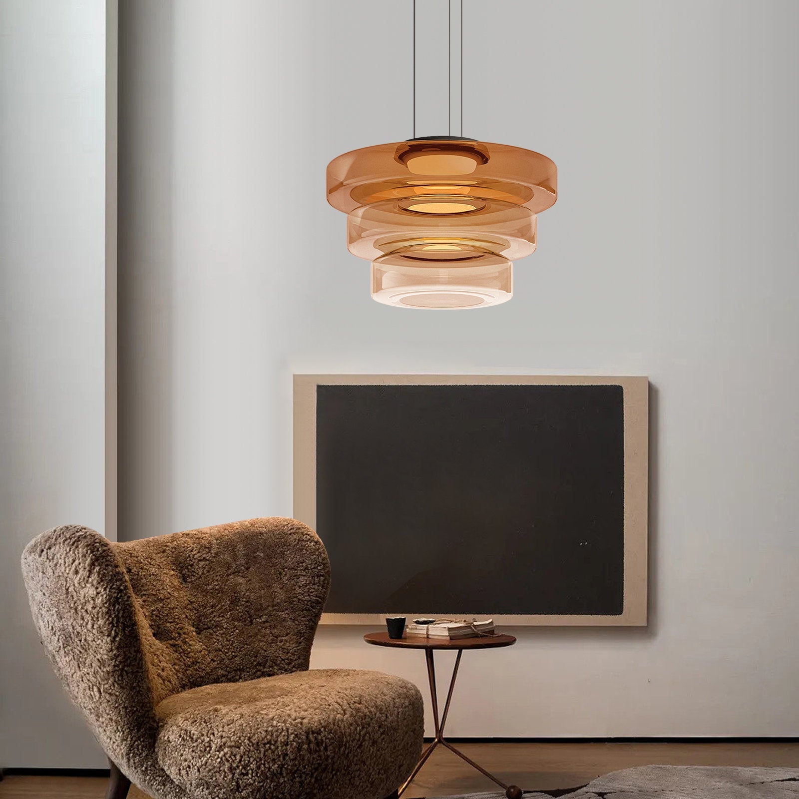 Szklana lampa wisząca w stylu Bauhaus - elegancja i nowoczesność