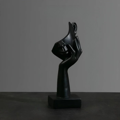 Escultura abstrata em resina - Decoração artística e estilo moderno