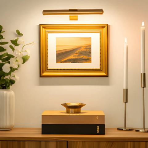 Trådløs USB-opladelig LED-væglampe - fuld rotation og praktisk opladning