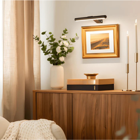 Trådløs USB-opladelig LED-væglampe - fuld rotation og praktisk opladning