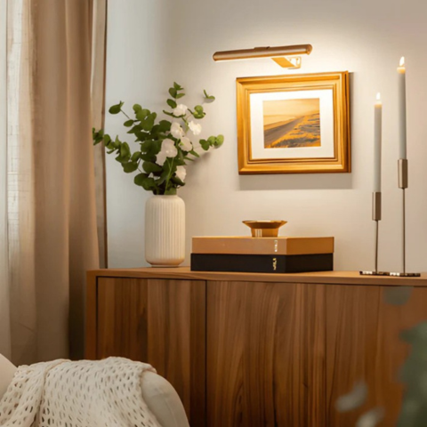 Trådløs USB-opladelig LED-væglampe - fuld rotation og praktisk opladning