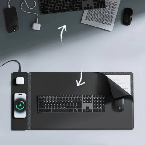 ワイヤレス充電マウスパッド – 使用の快適さと多機能性