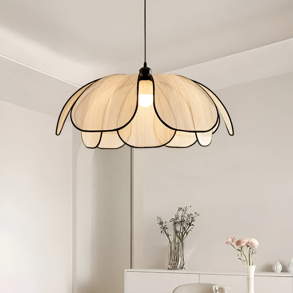 Candeeiro suspenso elegante em vime natural - Decoração natural e iluminação harmoniosa