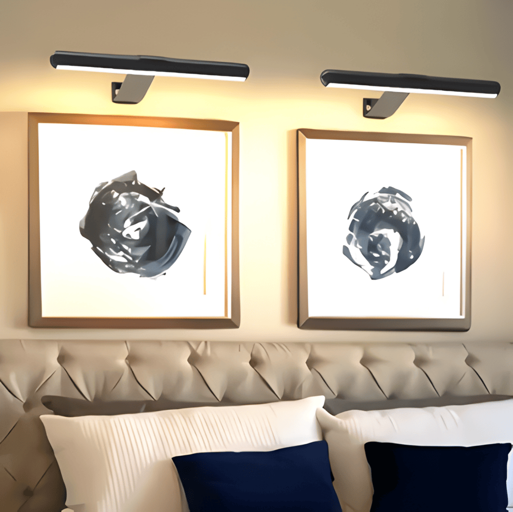 Trådløs USB-opladelig LED-væglampe - fuld rotation og praktisk opladning