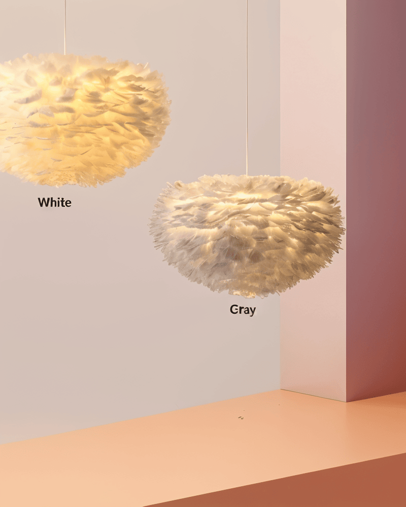 Candeeiro suspenso Plumes - Iluminação suave e estilo requintado