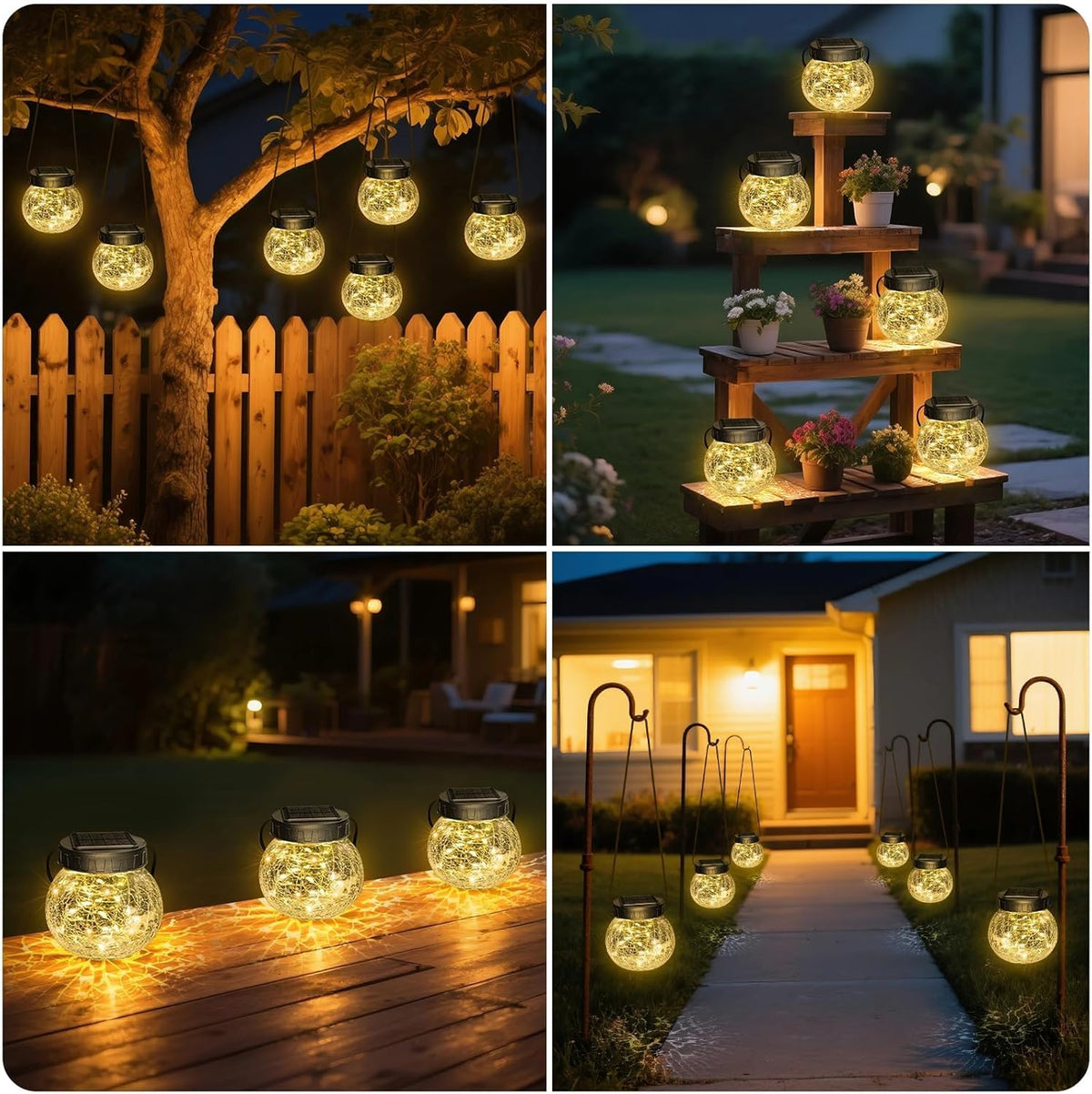 Závěsná solární lampa — elegance ve skleněném provedení 