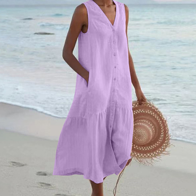 Sandrine | Abito Leggero D'estate – Eleganza E Scollatura A V 