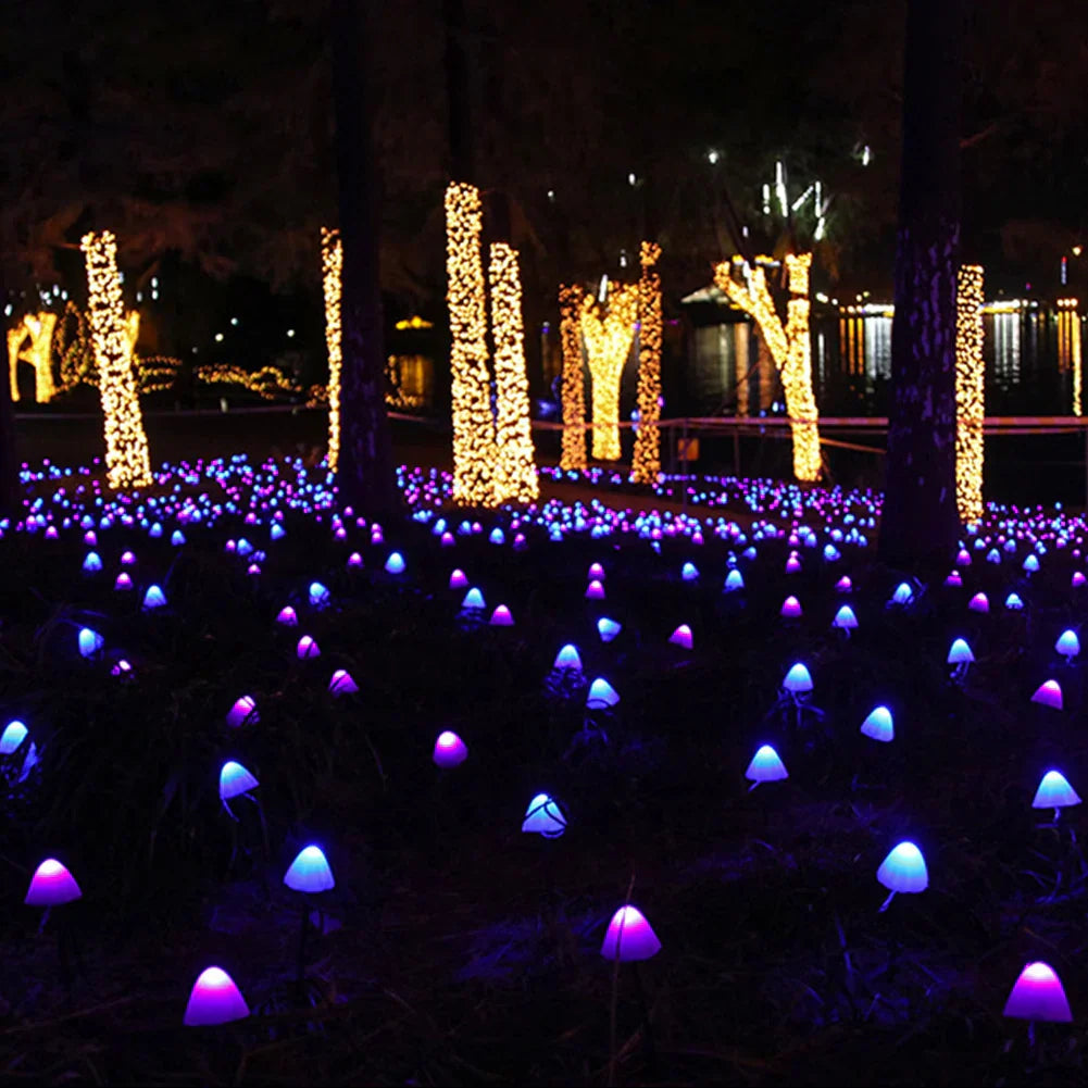Solar Mushroom String Lights — Nocturnal Charm & Clean Energy 