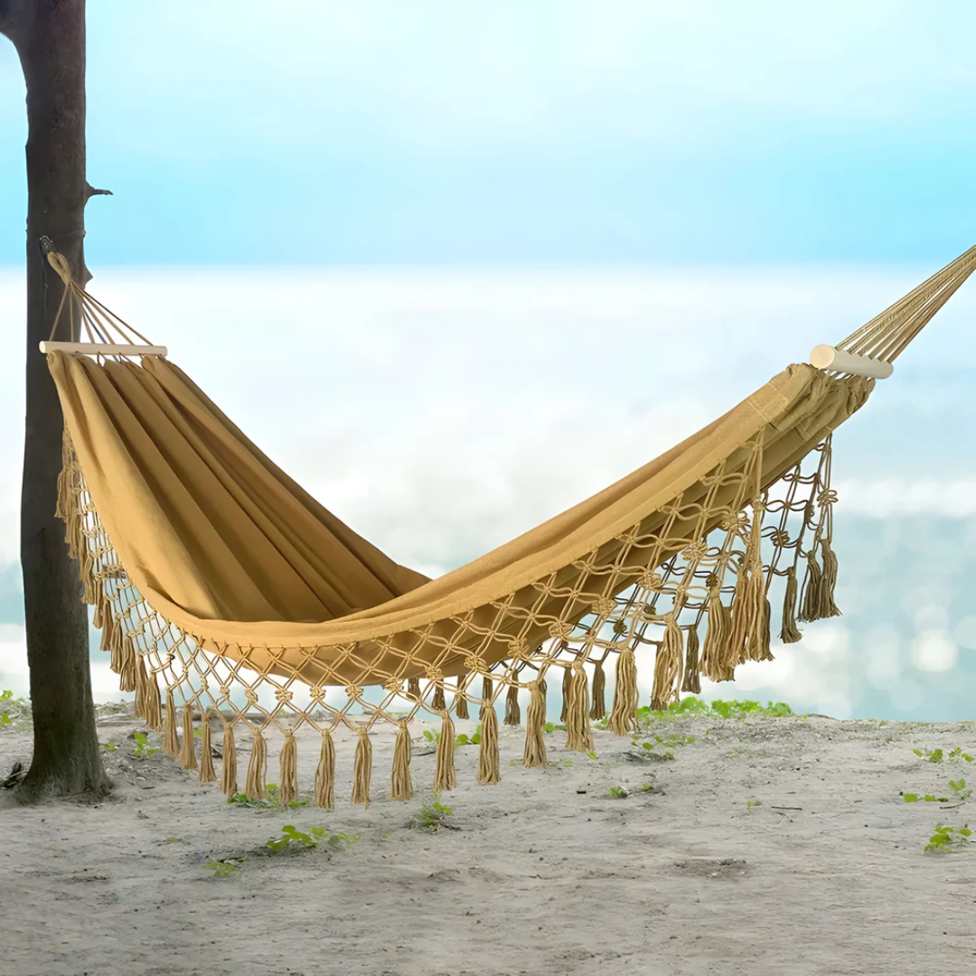 Rede Externa Boémia – Relaxamento Estilizado e Ambiente Aconchegante 
