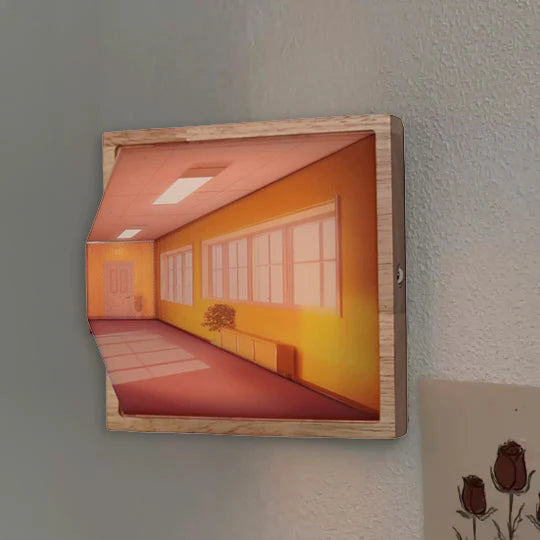 Nástěnná dekorativní lampa – 3D vizuální iluze 