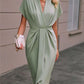 Nadia | Crossed Midi Dress – Elegant and Feminine 