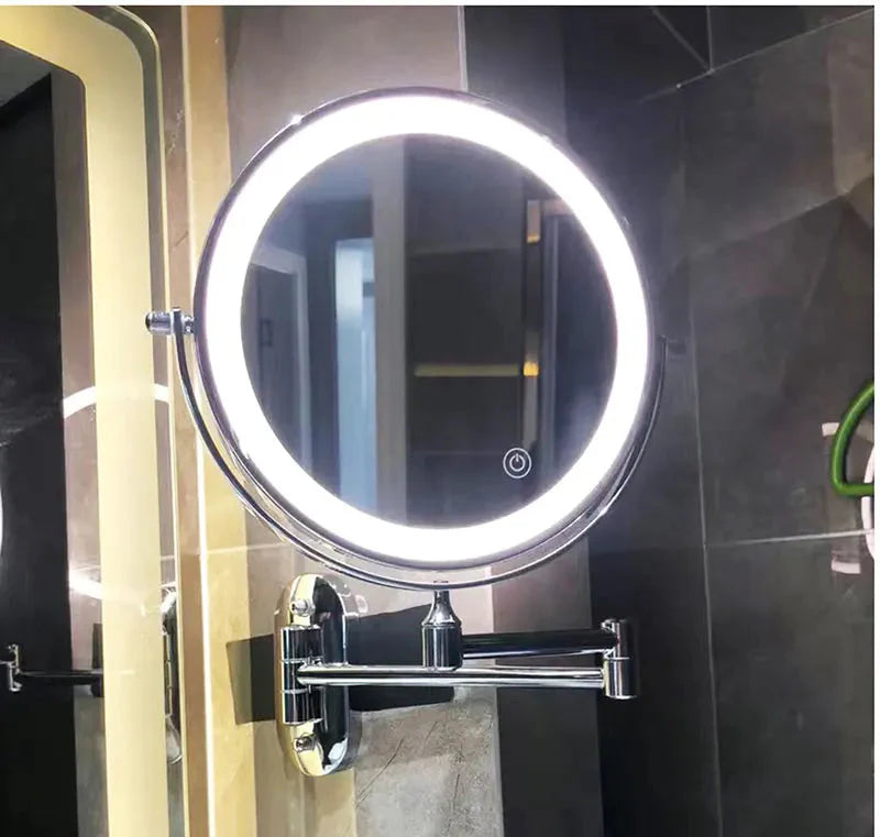 Makeup Spejl – LED-belysning, Forstørrelseseffekt Og Trådløs 