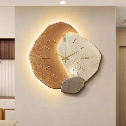 Velké nástěnné hodiny – Moderní design a ambientní LED osvětlení 