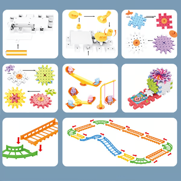 Bloques Eléctricos con Engranajes para Niños: Crea y Aprende 