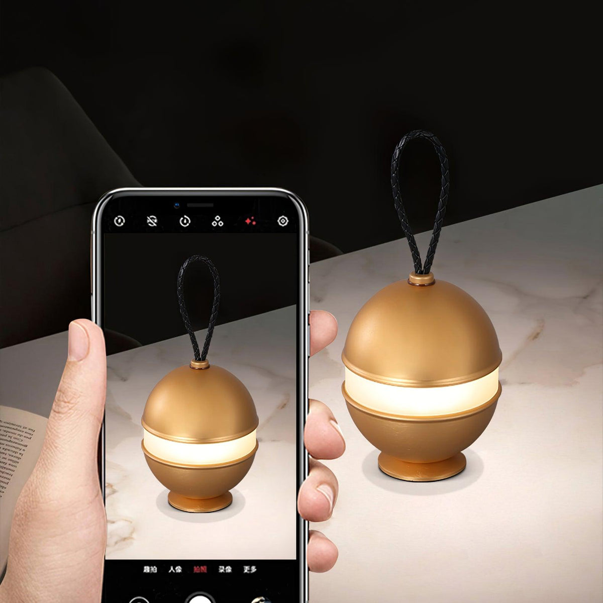 Dobíjecí kulová lampa - elegantní design a relaxační světlo