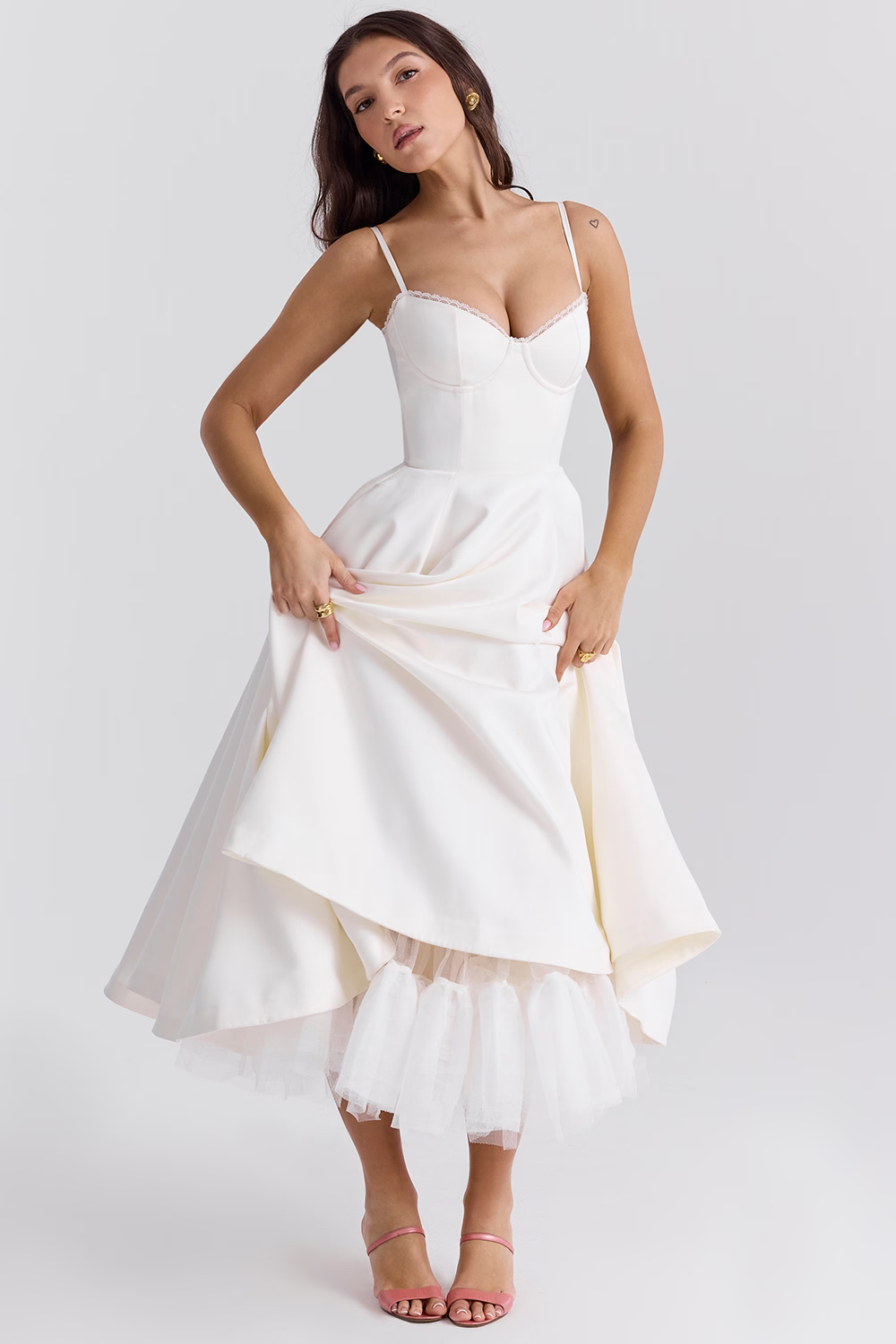 Lory | Abito Midi Spalline – Glamour Classico E Leggerezza 