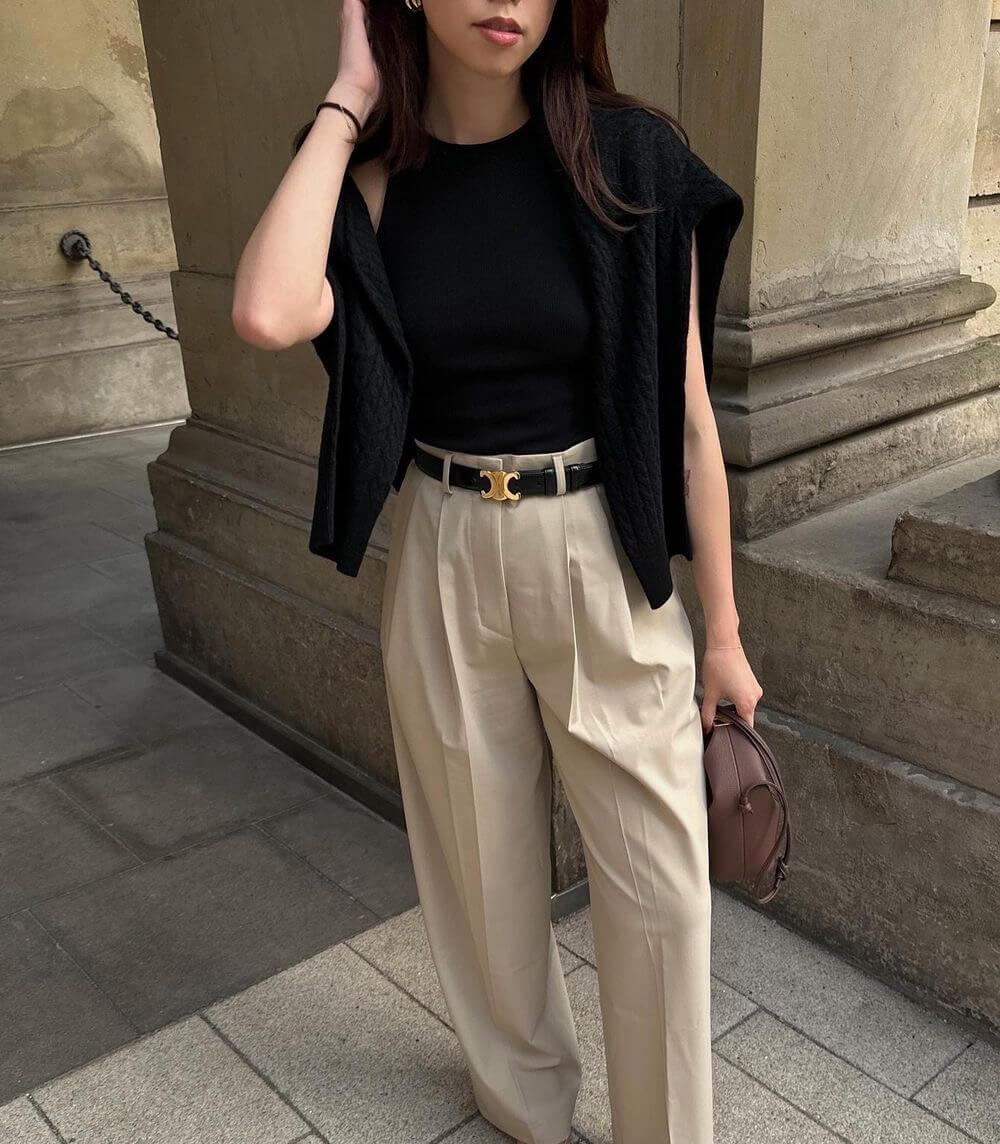 Elegant Bælte – Chic Finish Og Trendy Guldspænde 