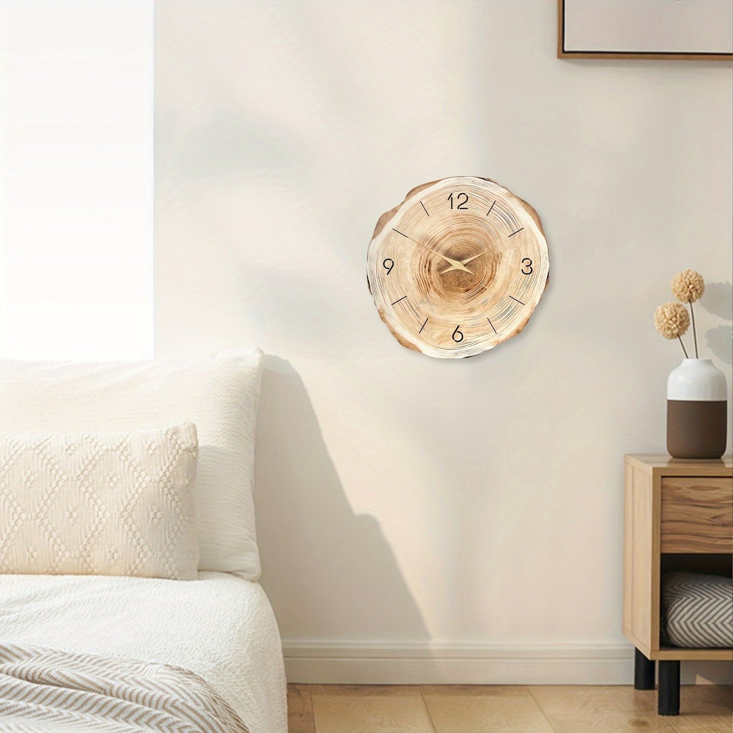 Reloj de Pared Silencioso – Textura Realista y Diseño Elegante 