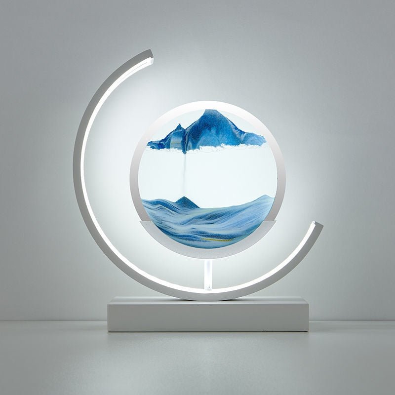 Sandlampa i rörelse – Visuell avkoppling och lugnande atmosfär 