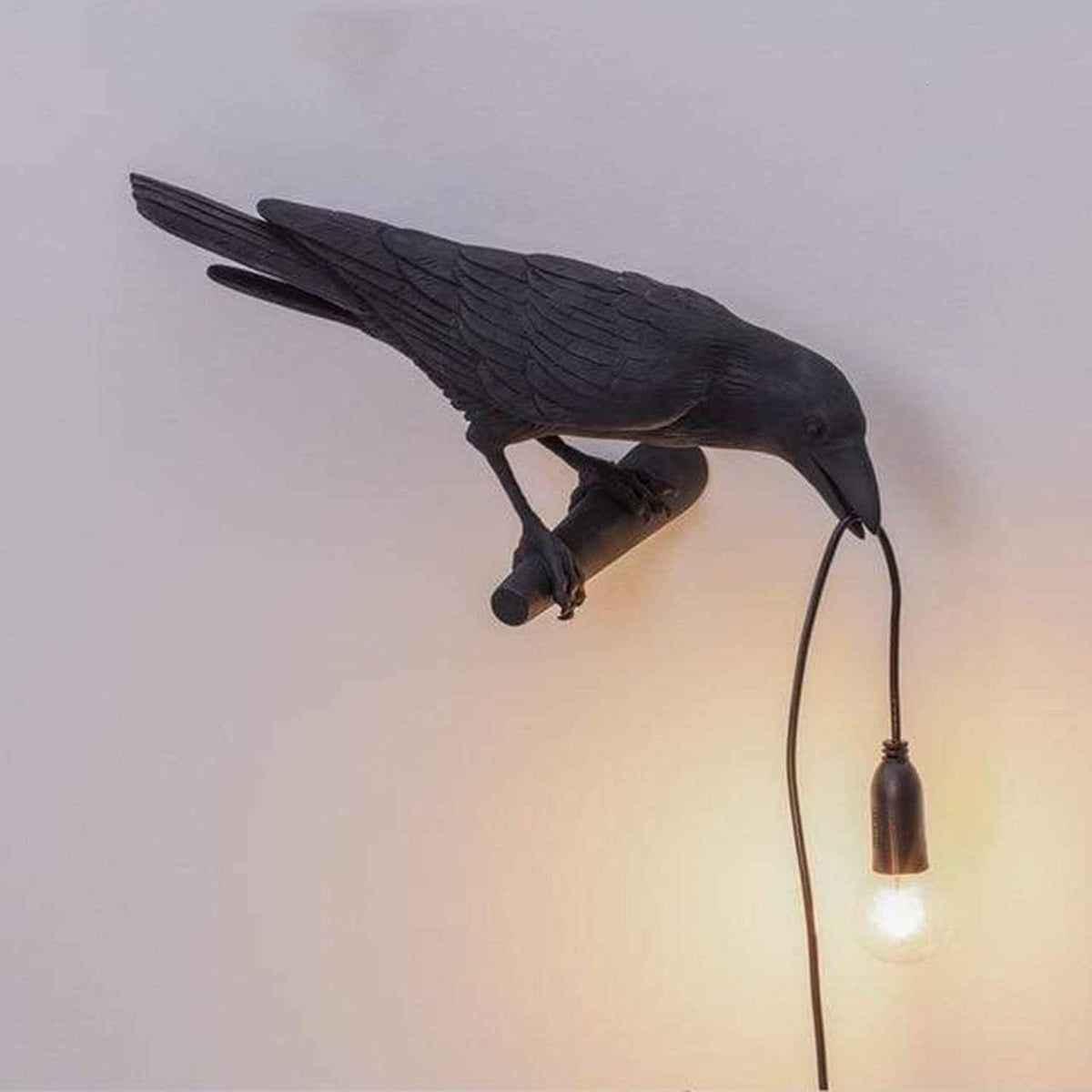 Dekorative Lampe — Krähe für eine mysteriöse Atmosphäre 