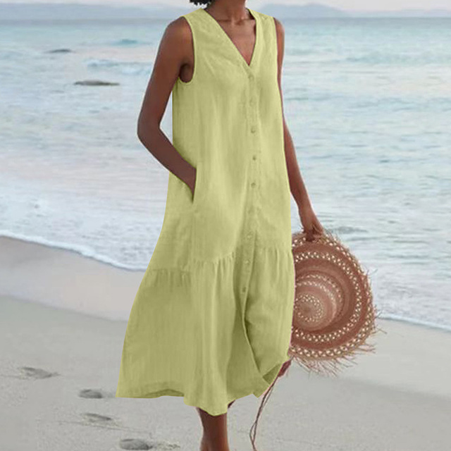 Sandrine | Abito Leggero D'estate – Eleganza E Scollatura A V 
