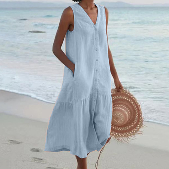 Sandrine | Abito Leggero D'estate – Eleganza E Scollatura A V 