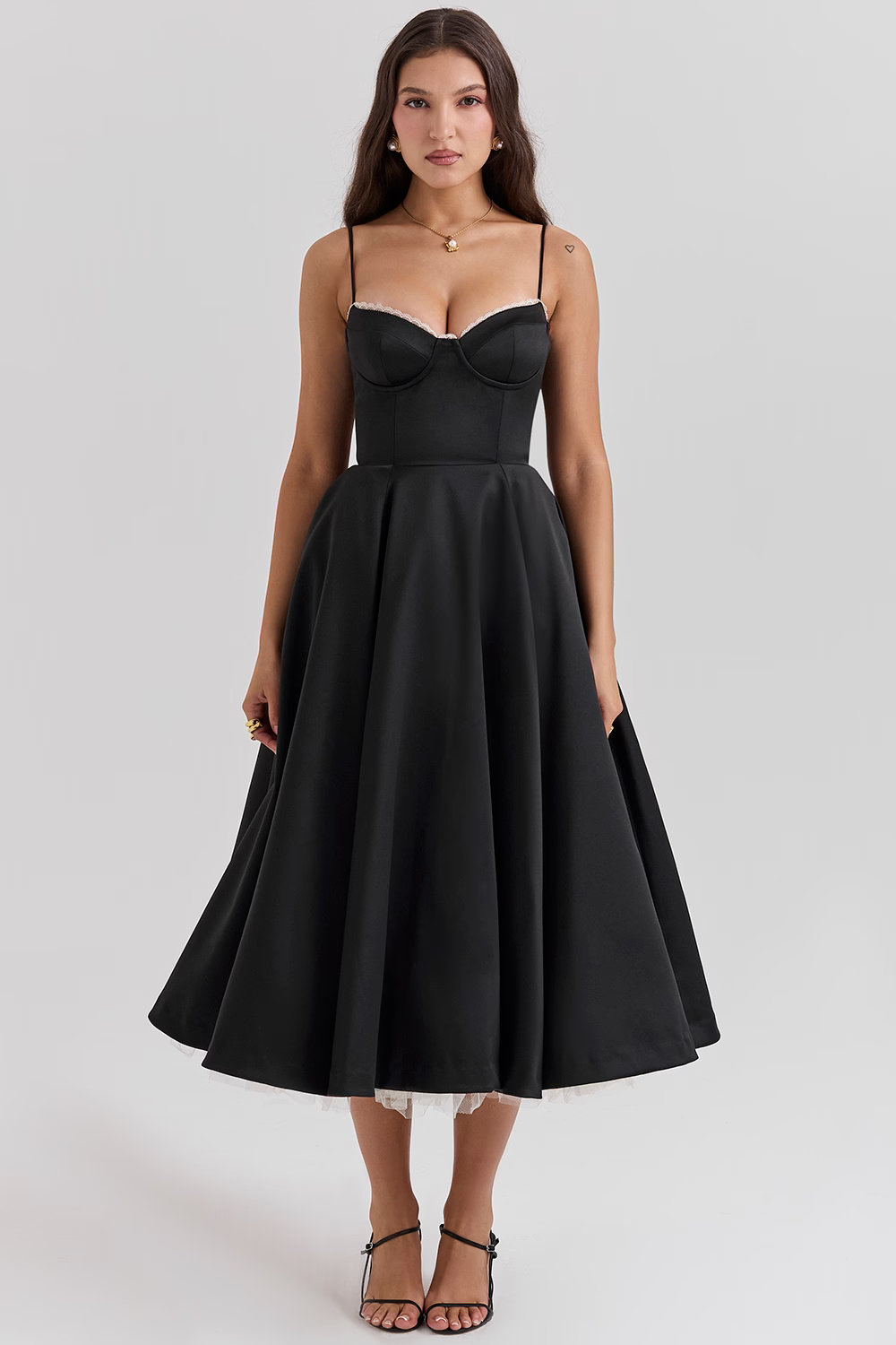 Lory | Abito Midi Spalline – Glamour Classico E Leggerezza 