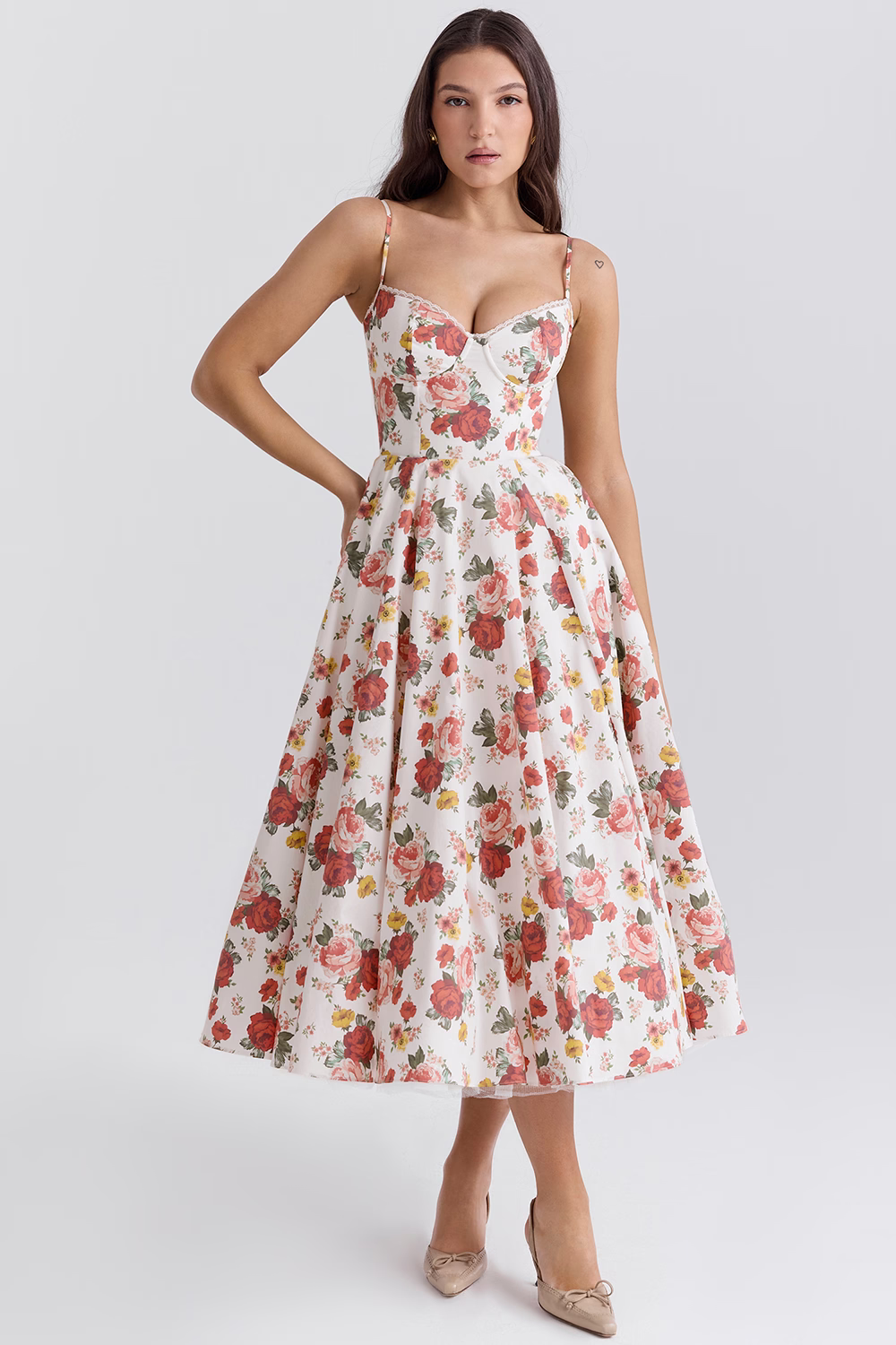 Lory | Abito Midi Spalline – Glamour Classico E Leggerezza 