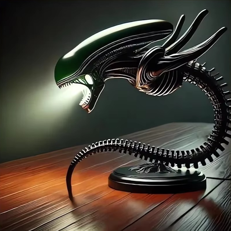 Birou LED Lampă — Inspirație Xenomorfă 
