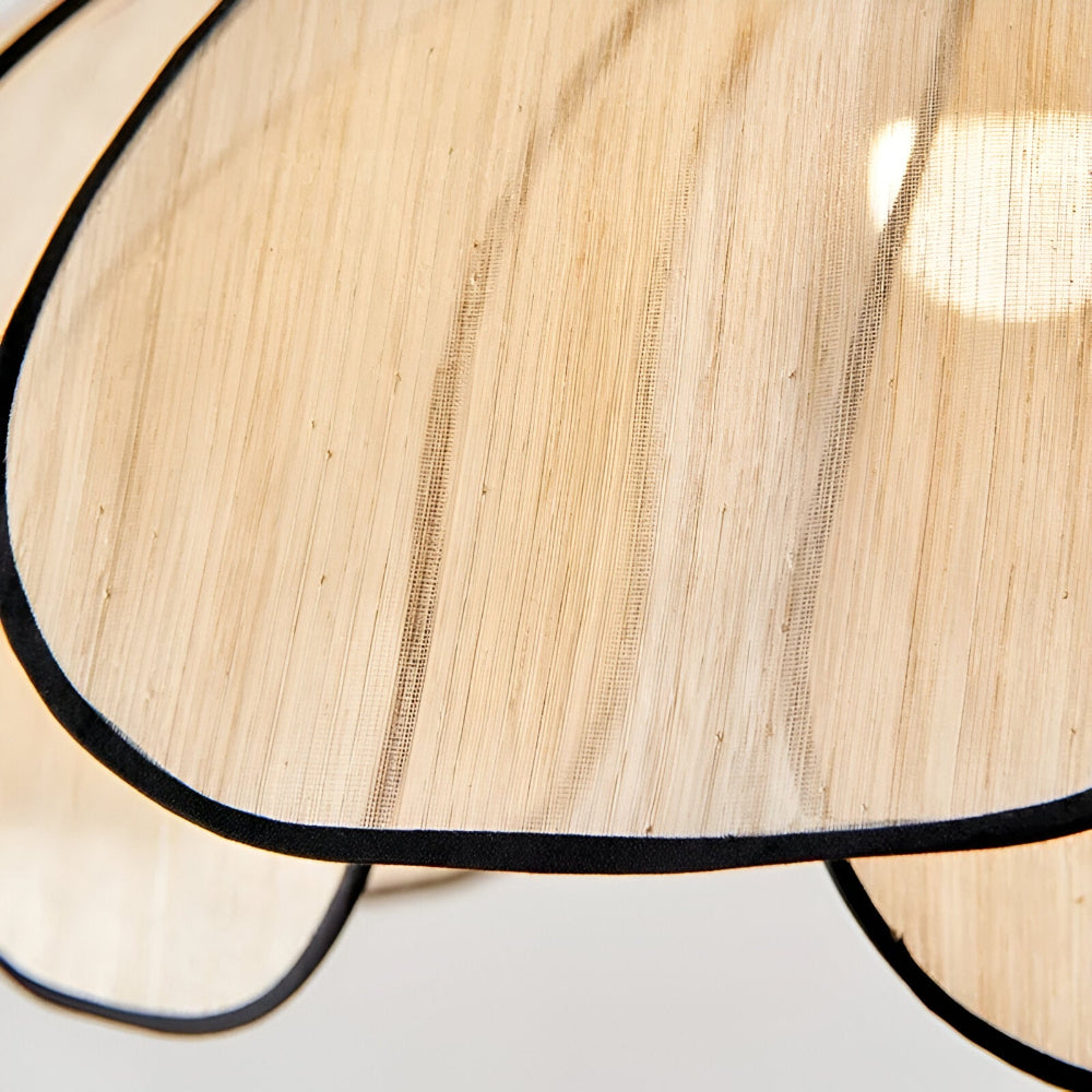 Candeeiro suspenso elegante em vime natural - Decoração natural e iluminação harmoniosa