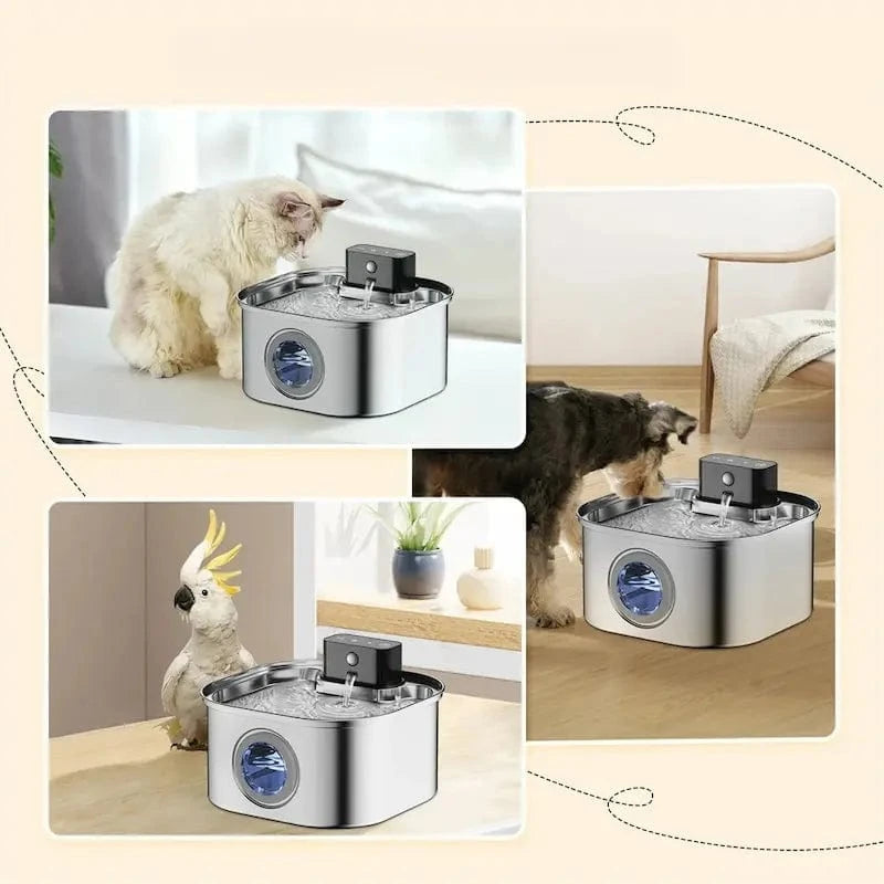 Fuente de Agua para Gatos Inalámbrica – Hidratación Pura y Continua 