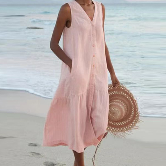Sandrine | Abito Leggero D'estate – Eleganza E Scollatura A V 