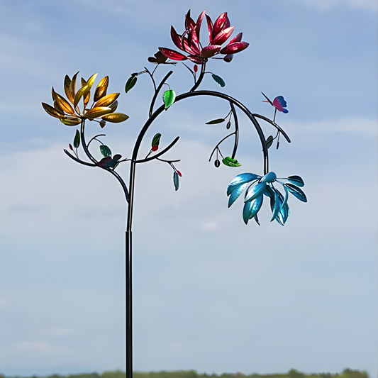 Garden Floral Windmill – Spinning and Colorful Decoration 