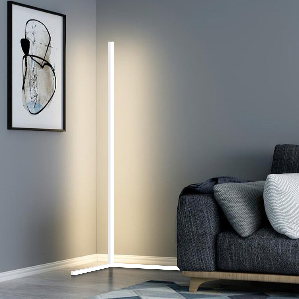 LED-hjørnelampe – Stemningsbelysning og minimalistisk design 