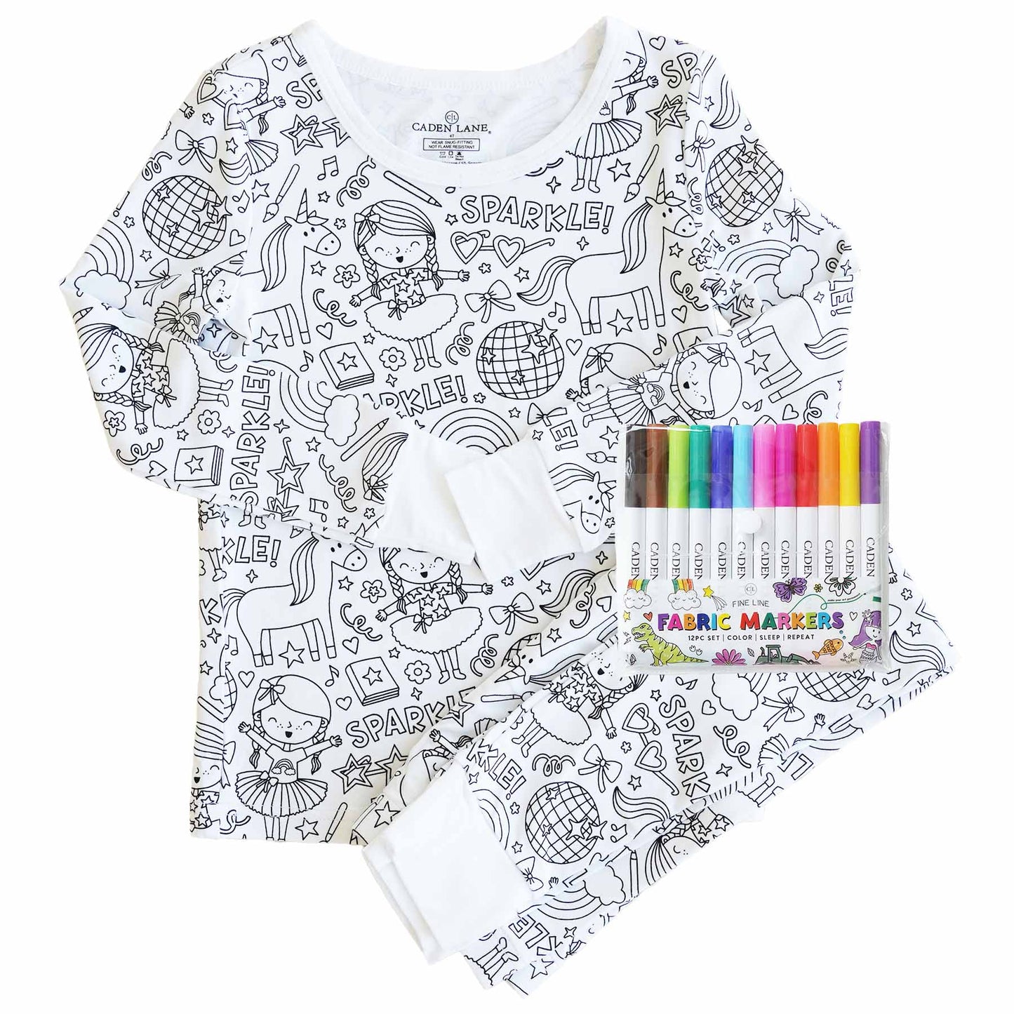 Pyjama à colorier pour enfants – Stimule la créativité